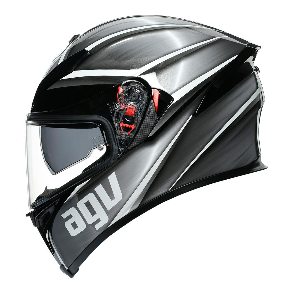 AGV K5S TEMPEST Black/Silver Helmet | eBay