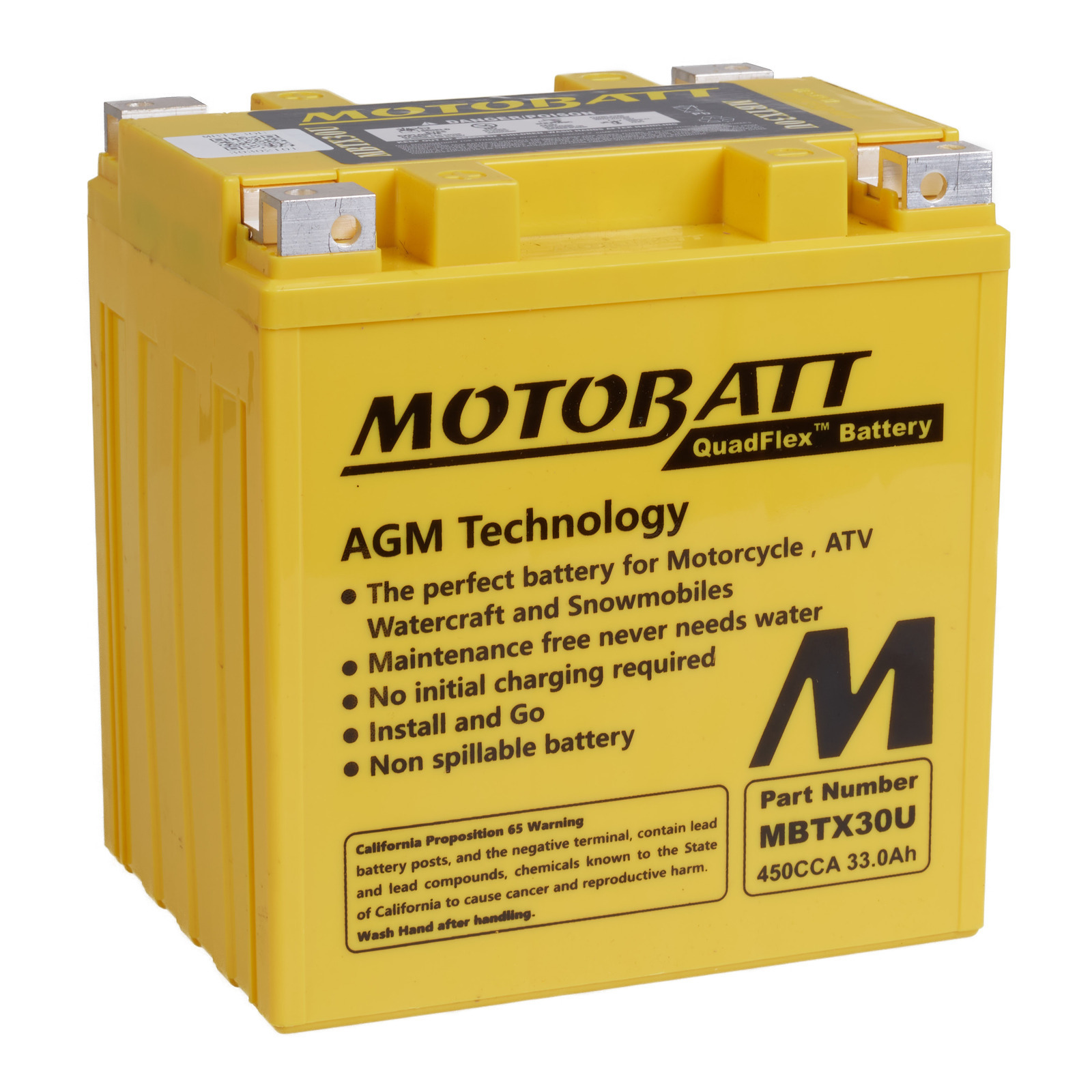 Caltric AGM Battery (12V / 30AH / 350 CCA) – Replaces CF Moto 31023000, 31021801, 31023002