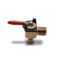 Motion Pro 08-120085 Fuel valve, 90 degree, 1/4" NPT x 1/4" barb, Vitton seal