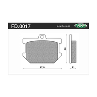 Newfren 1-FD0017-BT Brake Pads Tour Organic