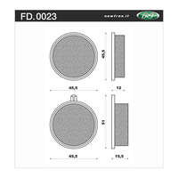 Newfren Front Brake Pads for Yamaha RD125 1974-1976 >Tour Organic