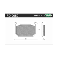 Newfren 1-FD0052-BT Brake Pads Tour Organic
