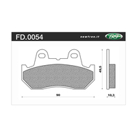 Newfren 1-FD0054-BT Brake Pads Tour Organic