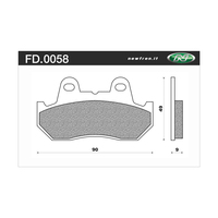 Newfren 1-FD0058-BT Brake Pads Tour Organic