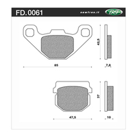 Newfren Front Brake Pads for Suzuki RM80 1986-1989 >Tour Organic