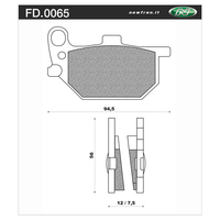 Newfren Front Brake Pads for Yamaha RD400 1978-1979 >Tour Organic