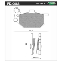 Newfren 1-FD0066-BT Brake Pads Tour Organic