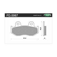 Newfren Rear Brake Pads for Honda ATC250R 1985-1986 >Tour Organic