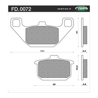 Newfren Rear Brake Pads for Kawasaki GPZ600R ZX600 1985-1991 >Tour Organic