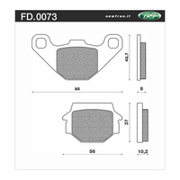 Newfren 1-FD0073-BT Brake Pads Tour Organic