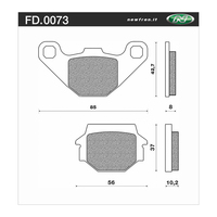 Newfren 1-FD0073-SD Brake Pads Off Road Sintered