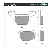 Newfren 1-FD0077-BT Brake Pads Tour Organic