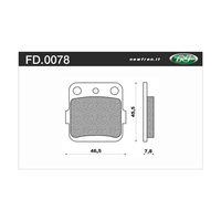 Newfren Front Brake Pads for Honda TRX250EX SPORTRAX 2001-2009 >Off Road Organic