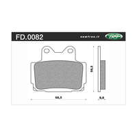 Newfren 1-FD0082-BT Brake Pads Tour Organic