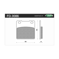 Newfren 1-FD0086-BT Brake Pads Tour Organic