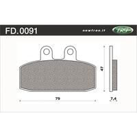 Newfren Rear Brake Pads for Aprilia 850 MANA GT 2010-2012 >Tour Organic