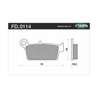 Newfren Rear Brake Pads for Gas Gas EC300 2T 2008-2010 >Off Road Organic