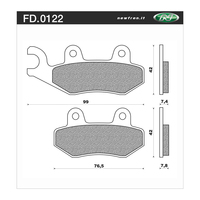Newfren 1-FD0122-BD Brake Pads Off Road Organic