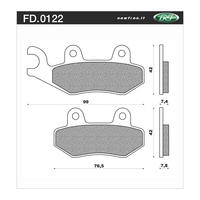 Newfren Front Brake Pads for Benelli 150 CAFFENERO 2015-2017 >Off Road Organic