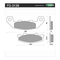 Newfren 1-FD0138-BT Brake Pads Tour Organic