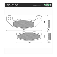 Newfren Front Brake Pads for Kawasaki GPX400R IMPORT 1987-1991 >Tour Organic