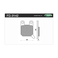 Newfren Rear Brake Pads for Derbi 50 SENDA RV 2002-2003 >Off Road Organic