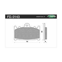Newfren Front Brake Pads for Kawasaki ZZ-R400 1990-1991 >Tour Sintered