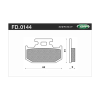 Newfren Rear Brake Pads for Kawasaki KDX250 1991-1995 >Off Road Organic