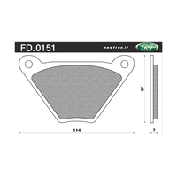 Newfren Rear Brake Pads for Harley 1340 FXE SERIES 1979-1983 >HD Sintered