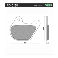Newfren Rear Brake Pads for Harley 1000 SPORTSTER XLH 1978 >HD Organic