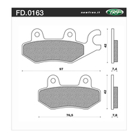 Newfren 1-FD0163-BD Brake Pads Off Road Organic