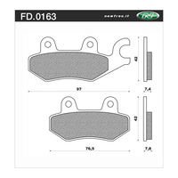 Newfren Rear Brake Pads for Kawasaki Z250SL ABS 2015-2016 >Off Road Organic