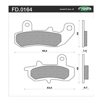 Newfren 1-FD0164-BT Brake Pads Tour Organic