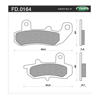 Newfren Rear Brake Pads for Suzuki DR750S 1989-1991 >Tour Organic