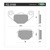 Newfren 1-FD0165-BT Brake Pads Tour Organic