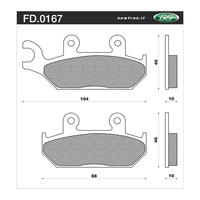 Newfren 1-FD0167-BT Brake Pads Tour Organic