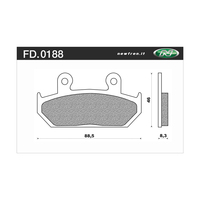 Newfren Front Brake Pads for Honda VFR750F 1986-1987 >Tour Organic