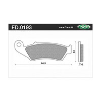 Newfren Front Brake Pads for Yamaha WR250R 2008-2021 >Off Road Sintered