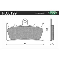 Newfren 1-FD0199-BT Brake Pads Tour Organic