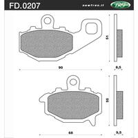 Newfren 1-FD0207-BT Brake Pads Tour Organic