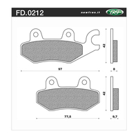 Newfren Rear Brake Pads for Triumph 750 DAYTONA 1991-1993 >Tour Organic