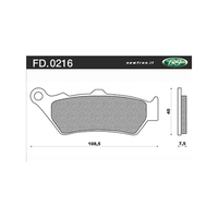 Newfren Rear Brake Pads for Triumph 1699 THUNDERBIRD LT 2014-2019 >Tour Organic
