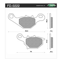 Newfren Front Brake Pads for Suzuki DR-Z125L BIG WHEEL 2003-2021 >Off Road Sint