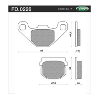 Newfren 1-FD0226-BT Brake Pads Tour Organic