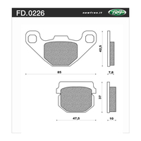 Newfren Front Brake Pads for Hysoung RALLY 100 2005-2010 >Tour Organic
