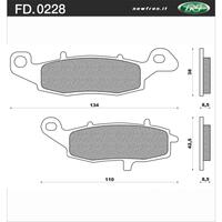 Newfren 1-FD0228-BT Brake Pads Tour Organic