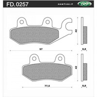 Newfren Front Brake Pads for BUG 50 SUPER 9 2006-2008 >Organic