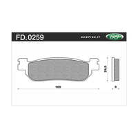 Newfren 1-FD0259-BT Brake Pads Tour Organic