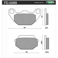 Newfren Front Brake Pads for Kymco PEOPLE S 200 2009-2010 >Organic