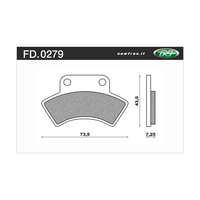 Newfren Rear Brake Pads for Polaris 500 SPORTSMAN 1997 >ATV Sintered